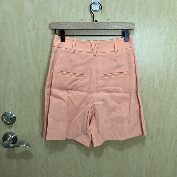 Veronica Beard Noemi High Waist Linen Blend Shorts - Picture 4 of 7